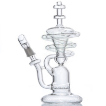 Inline Perc Recycler Glass Pipe for Smoking Daily Use (ES-GB-081)